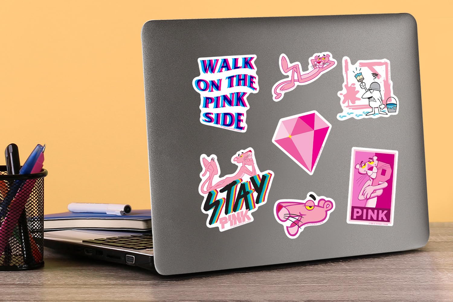 Amazon.com: Pink Panther 50ct Vinyl L Deluxe Sticker, Tablet